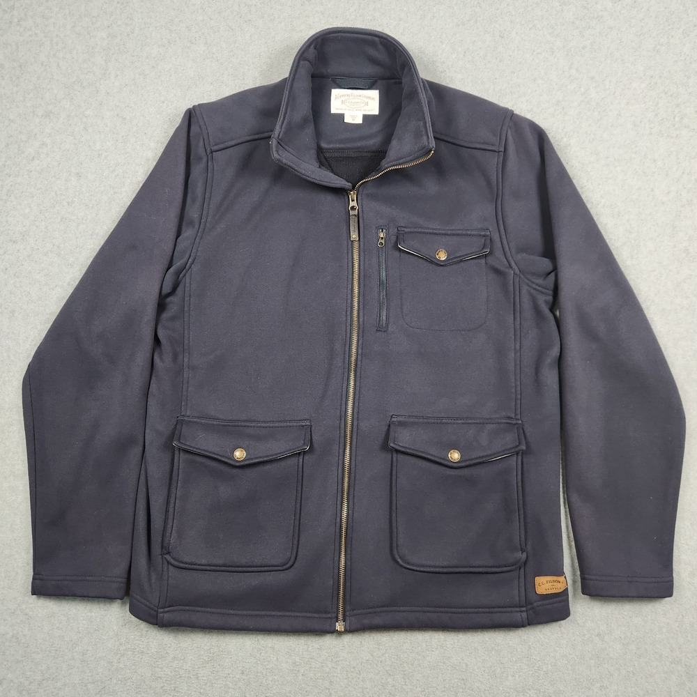 Filson‎ Utility Jacket Medium Blue Softshell Polyester Full Zip Outdoor Cruiser